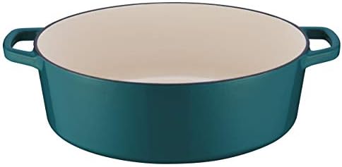 Cuisinart Chef's Classic Enameled Cast Iron Dutch Oven with Lid, Porcelain Enameled Interior, Oven Safe, Induction Compatible, 7-Quart, Oval, Teal - Image 2