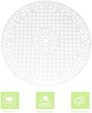 48.23" Patio Dining Table, All-Weather Cast Aluminum Table with 2.36" Umbrella Hole, Patio Furniture Table, Outdoor Dining Table for Backyard and Poolside - Image 5
