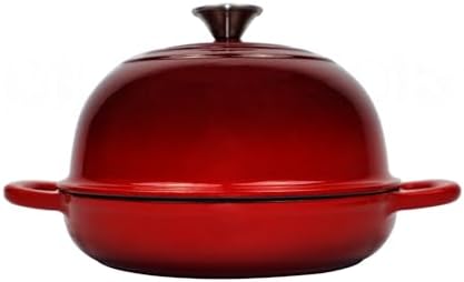 Dutch Oven for Bread Baking Bread Oven for Sourdough Bread Baking, Enameled Cast Iron Dutch Oven Pot with Lid 5 qt Cast Iron Bread Pan, Red - Image 6