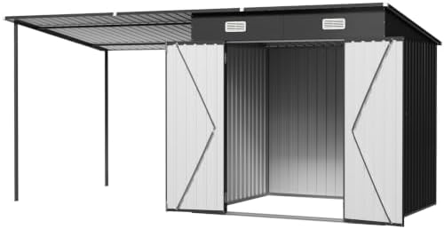 6x4FT Outdoor Storage Shed & Hardtop Gazebo Combo - Image 7