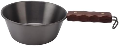 Aramox Camping Skillet 304 Stainless Steel Outdoor Skillet with Wooden - Image 3