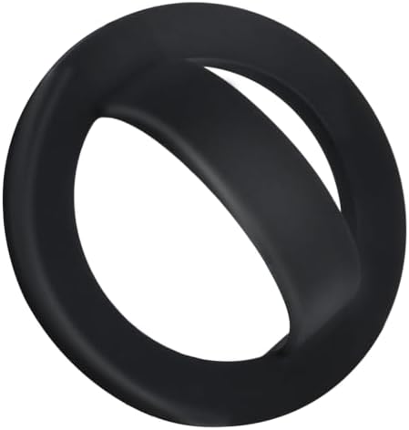 Magnetic Silicone Ring Grip Phone Holder, Rotating Finger Loop Ring Grip Holder, Soft and Portable, Strong Magnetic Attraction, Compatible with Magsafe Phone Case (Black) by QxbBox