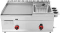 Commercial Gas Propane Flat Top Griddle With Deep Fryer Multi Function Cooking Tool High Heating Power Durable Build Ideal For Restaurant Catering Outdoor Food Making And Daily Commercial Cooking Use by AOOCHU