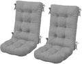 SERWALL HDPE Outdoor Rocking Cushion Set of 2, Dark Gray by SERWALL