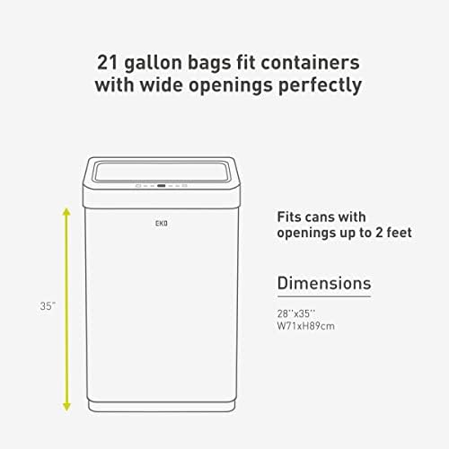 EKO 21 Gallon / 50-90 Liter, Drawstring Trash Bags, Extra-Strong Unscented Garbage Bags, Easy-Dispense Roll for Kitchen & Household Use, Code G, White 60 Count (Pack of 4) - Image 6