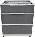 Blue Sky Outdoor Living ,OKC3024GDR3DG, 3-Drawer Outdoor Kitchen Cabinet – Heavy-Duty Storage – Weather-Resistant Modular Base for Patios and BBQ Islands – Slate Gray by BlueSkyOutdoorLiving