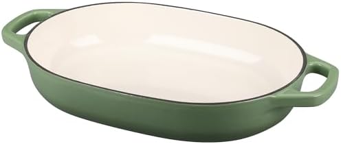 EDGING CASTING Enameled Cast Iron Oval Dutch Oven Pot with Lid, Dutch Oven for Sourdough Bread Baking, Bread Oven, Bread Dutch Oven, Oval Bread Pan, 7qt, Pistachio Green - Image 6