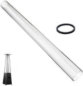 Patio Heater Glass Tube Replacement, 49.5 x 4" Patio Heater Replacement Parts with Ring, Outdoor Heater Replacement Parts for 4-Sided Pyramid Heater, Glass Tube Patio Heater for Hiland, Fire Sense by SUMNEW