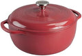 Lodge Essential Enamel Cast Iron Dutch Oven, 6 Quart, Cranberry by Lodge