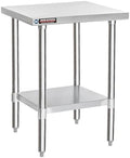 DuraSteel 24x24 Stainless Steel Prep Table - NSF Commercial Outdoor Grill Worktable - Metal Side Mixer Stand with Under Shelf - For Laundry Room, Kitchen, Small Spaces by DuraSteel