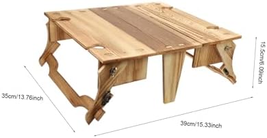 2-in-1 Picnic Basket Folding Picnic Desk Xmas Portable Wooden - Image 3