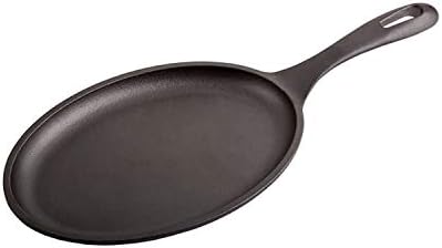 Victoria Cast Iron Fajita Skillet, Black Oval Cast Iron Serving Platter, Made in Colombia - Image 4