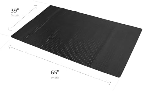 Permasteel Fire-Resistant Grill Mat for Outdoor Grill, 65" x 39" Non-Slip Deck Protector, Durable Rubber BBQ Mat for Under Grill, Reusable Black Under Grill Mat for Gas BBQ Grills - Image 2