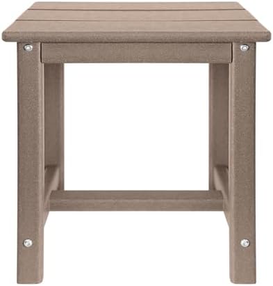 GARDENSTAR Adirondack Square Side Table,one-Tier Outdoor end Table, Patio Side Table for Pool,Porch,Backyard,Relaxing Companion (Teak) (Pack of 2) - Image 7