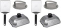 Blackstone 5462 Hamburger Kit (3 Piece) – Metal Flipper Spatula Turner, Basting Cover & Hamburger Press Patty Stainless Steel Burger Maker Set for Bacon, Steak–Griddle Accessories for Grilling, Black by Unknown