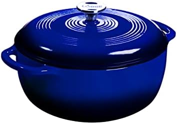 Lodge Essential Enamel Cast Iron Dutch Oven, 3 Quart, Indigo by Lodge