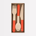Meri Meri Wooden Cutlery Set (Pack of 24), Made from Birch Wood, Natural Colors, Stylish Disposable Cutlery Set, Perfect for Birthday Parties, Picnics & BBQs, For Adults & Kids by MeriMeri