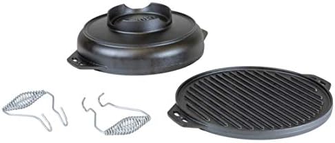Lodge Cast Iron Cookware Set with Accessories - Five-Piece Cast Iron Cookware Set with Reversible Grill/Griddle, Wok, Handles and Leather Gloves - Image 3