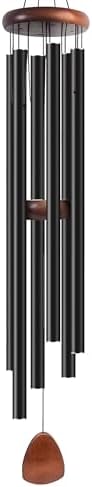 Bursvik 60" Aluminum Wind Chimes for Outside (Black), Patio Zen Decor Gift by BursvikWindChimes