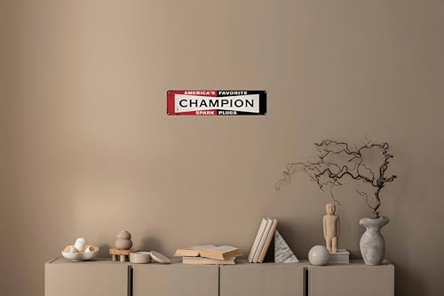 Champion Metal Sign 4x16in Motivational Retro Plaque for Gym Office Bedroom Home Decor Wall Art Cool Room - Image 5