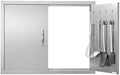 VEVOR Outdoor Kitchen Doors 31W x 24H Inch 304 Stainless Steel Double Doors by VEVOR