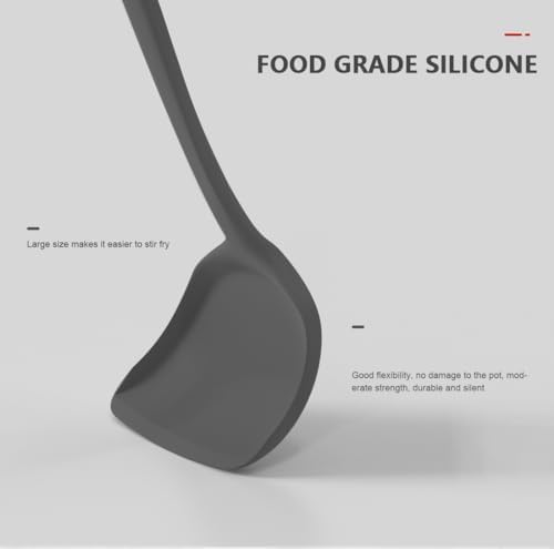 AOTHOD Silicone Cooking Utensils Set - 446°F Heat Resistant Kitchen Utensils,Spatula Sets,Turner Tongs,Spoon,Kitchen Utensil Gadgets Tools Set for Nonstick Cookware,Dishwasher Safe BPA Free (Gray) - Image 4