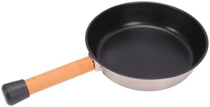 Portable Outdoor Frying Pan Lightweight Stainless Steel Skillet for Camping Cooking 20 * 35.5cm (CW-14 Wooden Handle Frying Pan) - Image 3