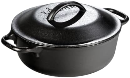Lodge Cast Iron Dutch Oven with Loop Handle, Oven-Safe, 2 Quart by Lodge