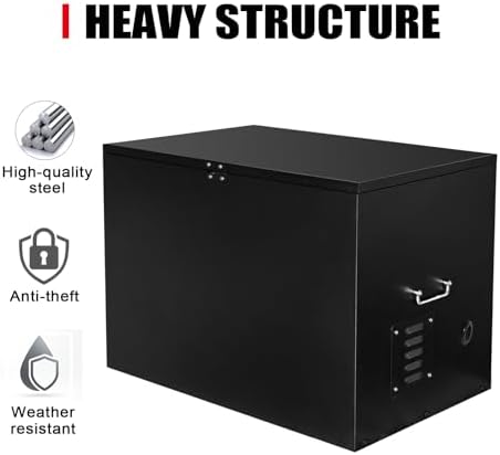 Lockable Generator Box for Outside/RV/Truck/Trailer, Outdoor Generator Shed Storage Box Quiet Enclosure (24"x16"x22") - Image 2