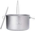 iBasingo 2.9L Titanium Pot Camping Cookware Campfire Billy Pot Ti2045C by iBasingo