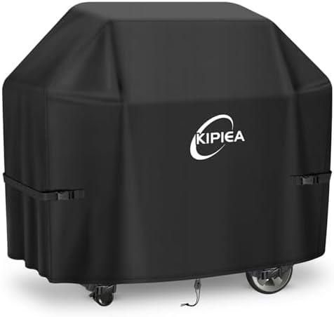 Kipiea 600D Heavy Duty Gas Grill Cover for Weber 2022+ Genesis 400 Series & Pre-2024 Summit 400 Grills, 70-Inch Waterproof BBQ Cover with Windproof Buckles – Not Compatible with Summit FS38 / FS38X by Kipiea