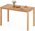 Tangkula Acacia Wood Outdoor Dining Table for 4-6 by TANGKULA
