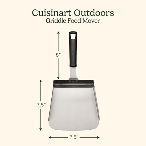 Cuisinart Griddle Food Mover - Extra-Large Stainless Steel Spatula for Rice,Vegetables and More,Perfect BBQ Tool,Cookouts,and Griddles,Large Scooper,5-cup Capacity Food Scoop,(Pack of 6) - Image 2