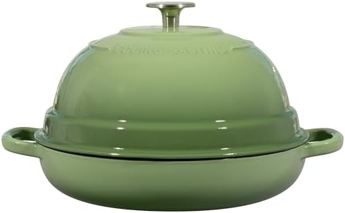 EDGING CASTING Enameled Cast Iron Dutch Oven Pot with Lid, Round Bread Oven for Homemade Sourdough Bread Baking, 6 Quart, Pistachio Green - Image 6