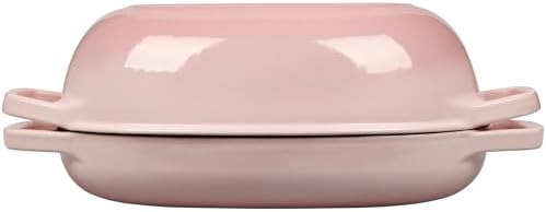 EDGING CASTING Enameled Cast Iron Oval Dutch Oven Pot with Lid, Dutch Oven for Sourdough Bread Baking, Bread Oven, Bread Dutch Oven, Oval Bread Pan, 5qt, Pink - Image 6