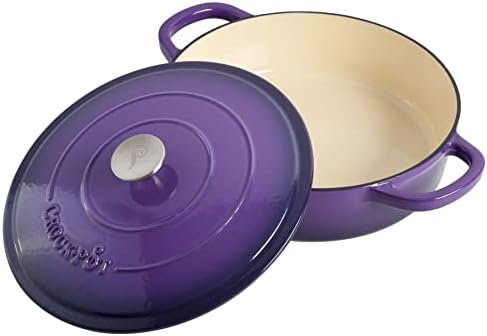 Crock-Pot Artisan Enameled Cast Iron Braiser W/Lid, 5 Quart, Lavender Purple - Image 3
