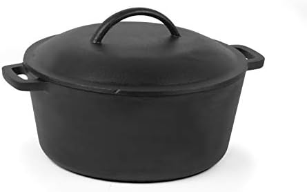 Commercial Chef 5-Qt. Dutch Oven with Lid, Pre-Seasoned Cast Iron, CHFL545 by CommercialChef