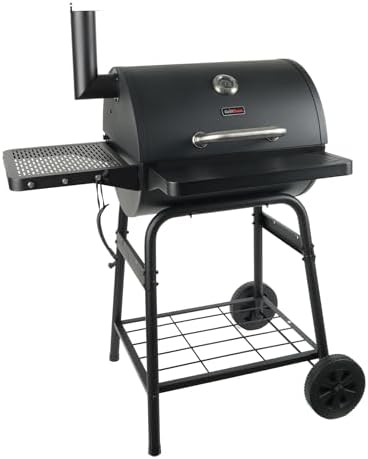 Grill Boss Charcoal Barrel Grill, Adjustable Cast-Iron Grate, Black, 23-In - Image 2