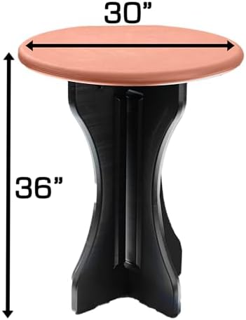 Patio Table Set with Two Barstools - Black Base with Redwood Accents - Perfect for Patio and Outdoor Spaces. Hardware Free Easy Assembly. Proudly Made in USA - Image 3