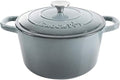 Crock-Pot Artisan 7-Quart Round Enameled Cast Iron Dutch Oven – Slate Gray, Heavy-Duty Cookware for Slow Cooking, Baking, Roasting with Lid by Crock-PotBrand