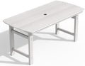 Ciokea HDPE Outdoor Patio Dining Table, All-Weather Furniture, White by CIOKEA