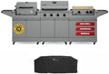 Tytus 3-in-1 Gas Grill 4-Burner, Charcoal Grill, Gas Griddle & Cover, 117" by TYTUS