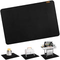 Matace 76x52 Fireproof Grease Mats for Under Outdoor Grill, Extra Large Double-Sided Fire Retardant Silicone Floor Mat for BBQ, Camping Stove, Fire Pit, Waterproof Patio & Deck Protector, Black by MataceCarpet