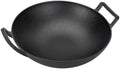 Charkettle 14" Cast Iron Wok with Handles for Gourmet BBQ System Grill by Skyflame