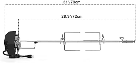 onlyfire Stainless Steel Rotisserie Kit for Weber Spirit 200/300 Series - Image 2