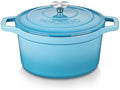 vancasso 2.5 Qt Enameled Cast Iron Dutch Oven with Lid, Blue by vancasso