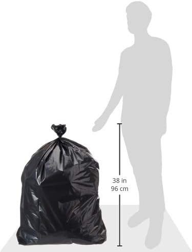 AmazonCommercial 23 Gallon SlimJim Trash Bags for Rubbermaid Receptacles, 1.1 Mil, Black, 150 Count (Pack of 4) - Image 6