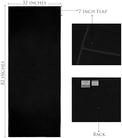 COTTON CRAFT Pool Lounge Chair Cover - 2 Pack Euro Spa Waffle Weave - Black - Image 6