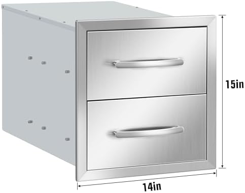 Outdoor Kitchen Drawers 14" W x 15" H x 23" D Stainless Steel - Image 2