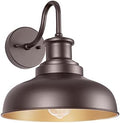 Outdoor Barn Light Outdoor Wall Sconce Farmhouse Exterior Wall Mount Light Vintage Wall Lighting Fixture Industrial Bronze Lantern for Porch, Entryway, Garage, 1 Pack, RZ007 ORB by Diyel